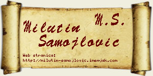 Milutin Samojlović vizit kartica